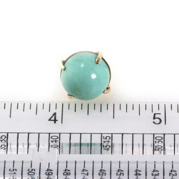 Turquoise 18k & 14k YGold Stud Earrings & Ring Set - Picture 8 of 8